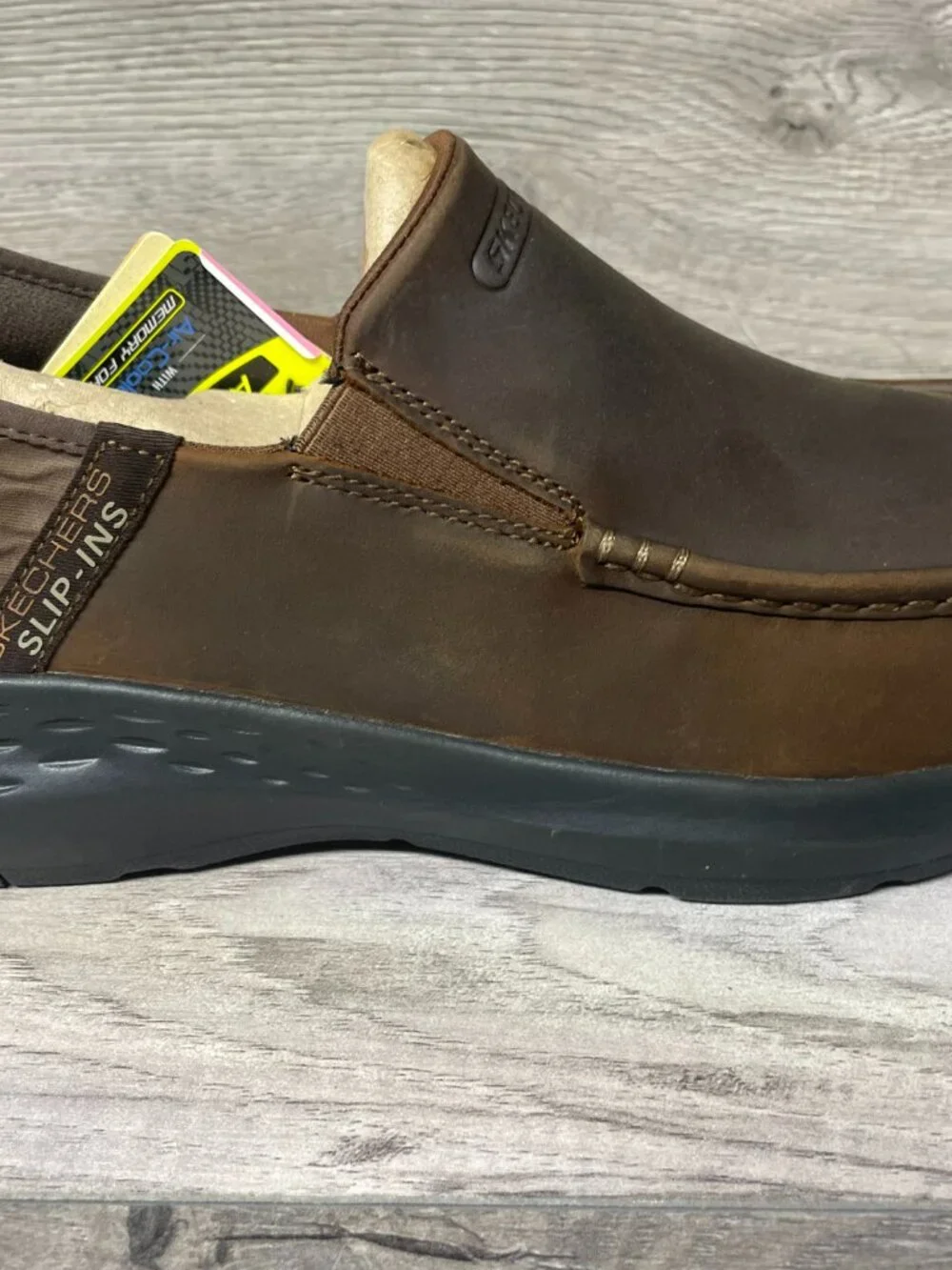 Skechers Mens Hands Free Slip Ins: Relaxed Fit, Memeory Foam: Dark Brown: Size 9